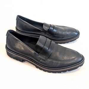 ECCO Modern Tailored Black Penny Women's Loafers Size 6-6.5
